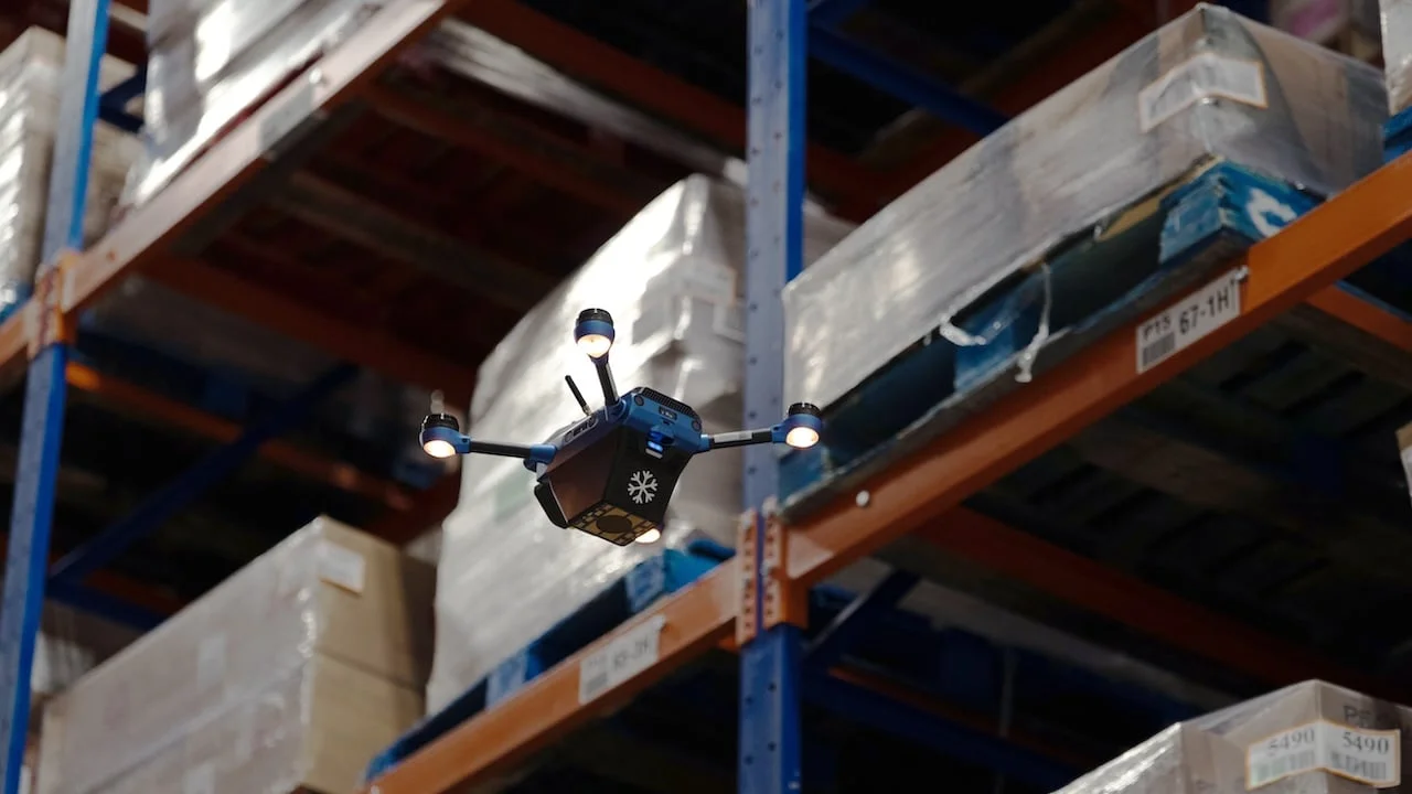 Corvus One for Cold Chain drone scanning in a freezer warehouse