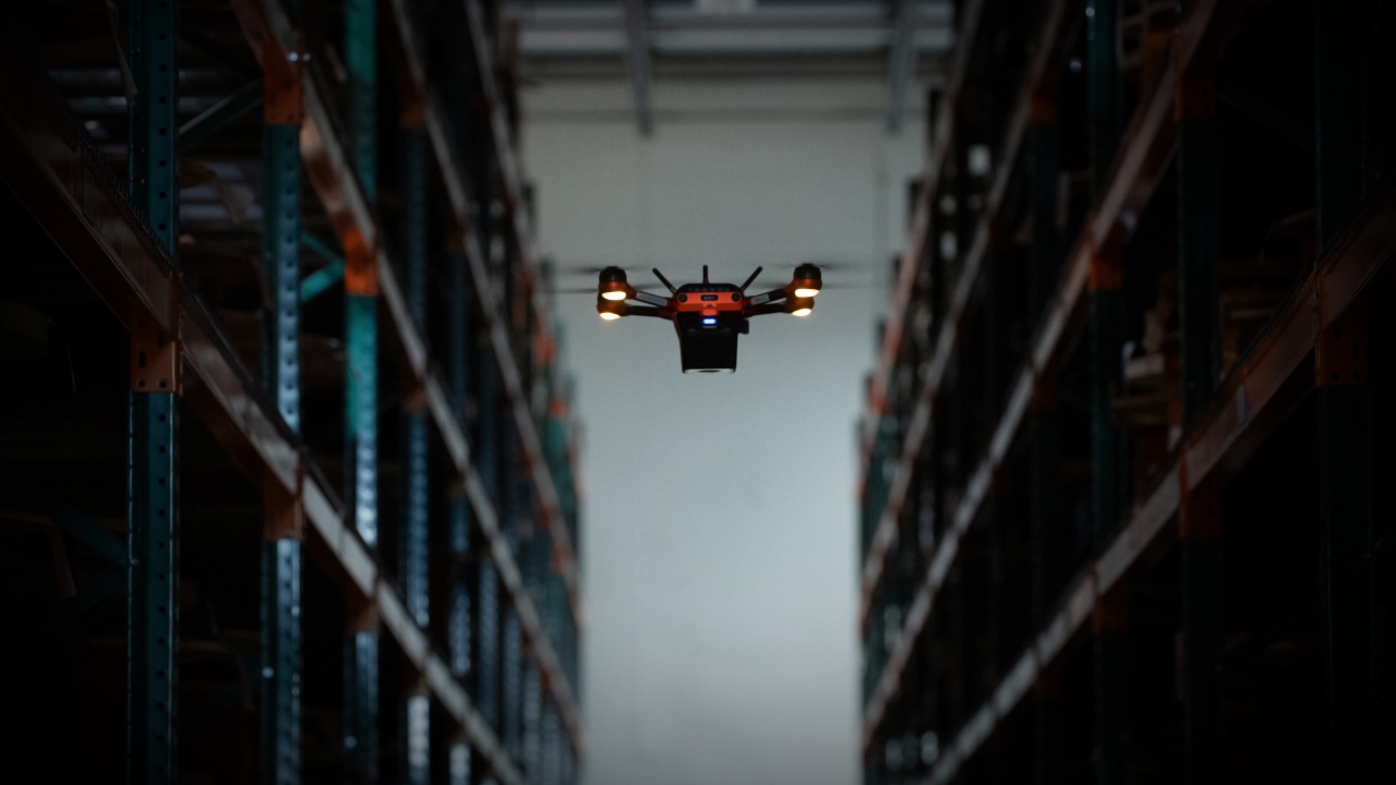 Corvus One drone at LAPP USA's Brownsburg, Indiana distribution center