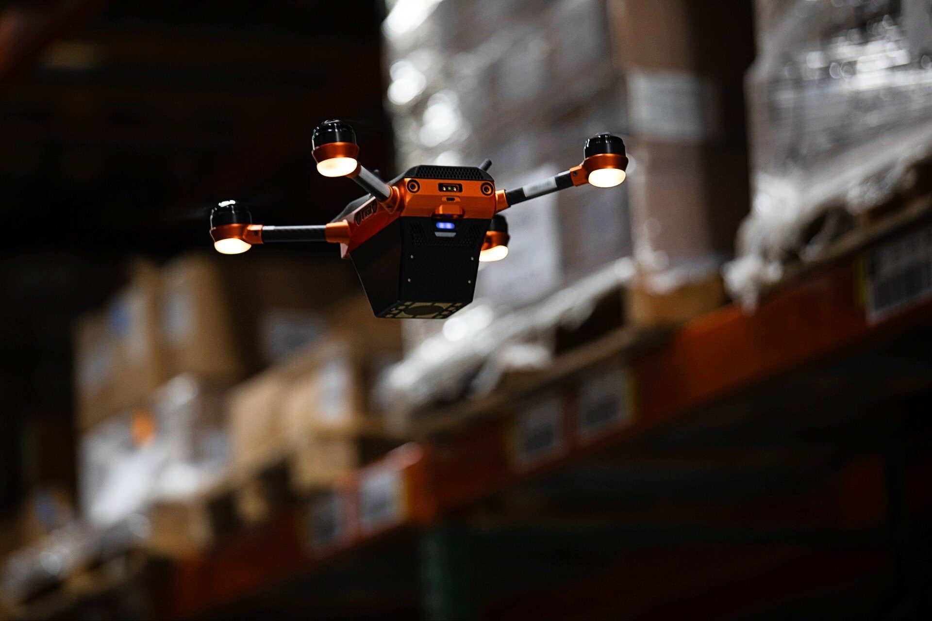 Corvus One drone at Staci Americas' Atlanta 3PL distribution center